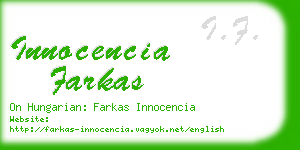 innocencia farkas business card